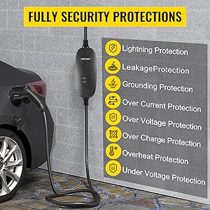 3.3KW 16A Cargador de vehículos eléctricos portátil tipo 2 IEC 62196 Tipo 1 SAE J1772 GBT Cargador de vehículos eléctricos 4