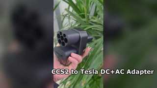 Adaptador de carga CCS2 a Tesla EV Convertidor de cargador rápido CC para coche eléctrico